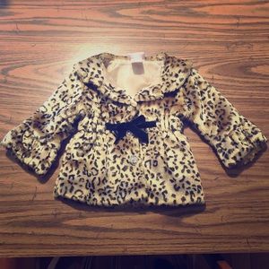 Cheetah faux fur coat